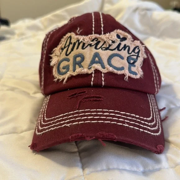 WOMENS BALL CAP. Burgundy - Picture 2 of 4